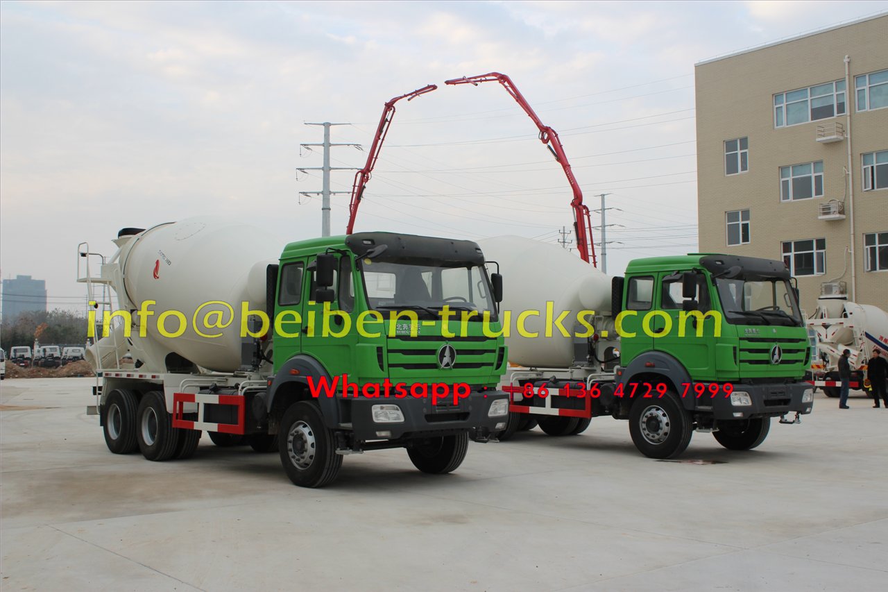 China famous brand Beiben 8 cubic meters concrete mixer truck 