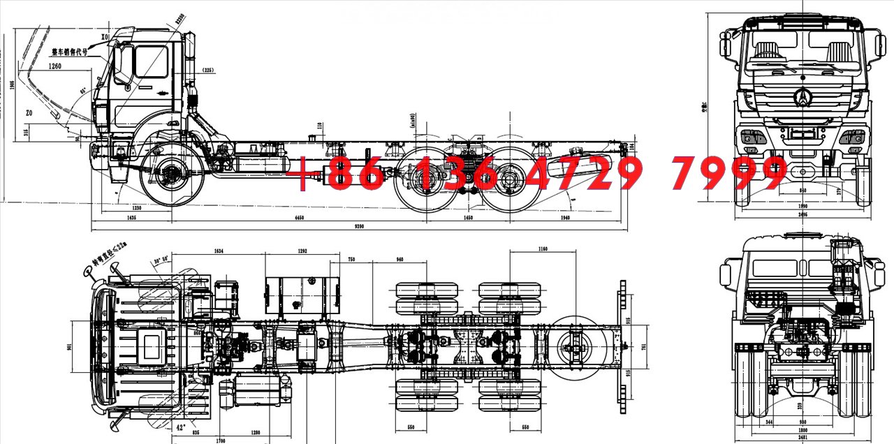 beiben 2538 all wheel drive tanker truck