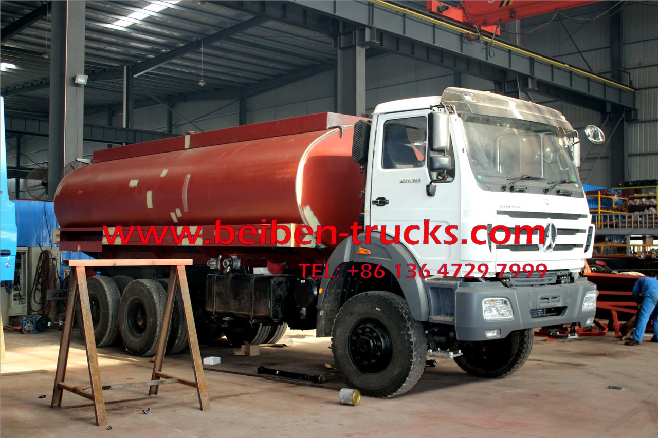 336hp beiben water tank truck 10-wheel 20m3 2638 6x4 water spray truck 