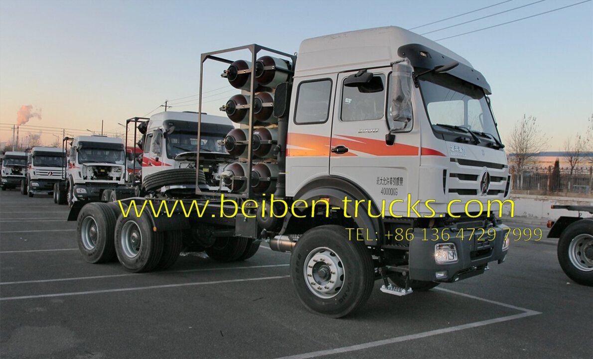 beiben 2538 CNG trailer truck 