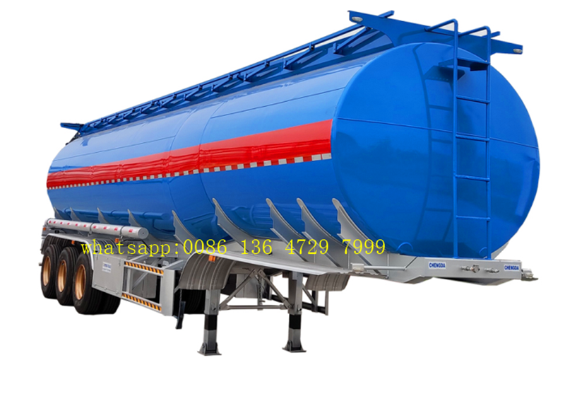 Oil Tanker Crude Oil Tank Trailer Fuel/petroleum 45000l Steel Fuel Tanker Semi Trailer