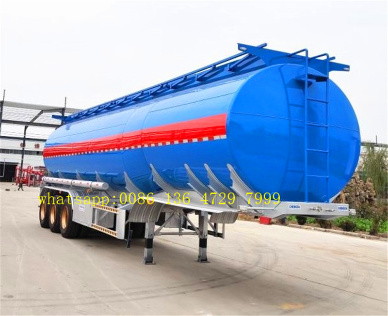 Oil Tanker Crude Oil Tank Trailer Fuel/petroleum 45000l Steel Fuel Tanker Semi Trailer