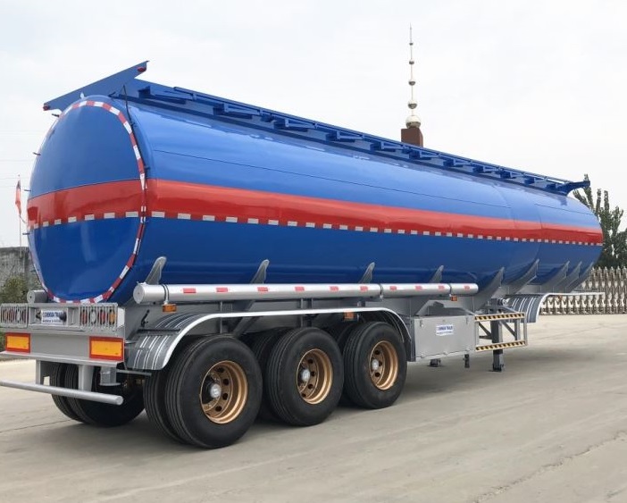 Oil Tanker Crude Oil Tank Trailer Fuel/petroleum 45000l Steel Fuel Tanker Semi Trailer