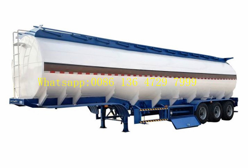 Professional 45000 Liters Fuel Tanker Semi Trailer With 5 Compartments 