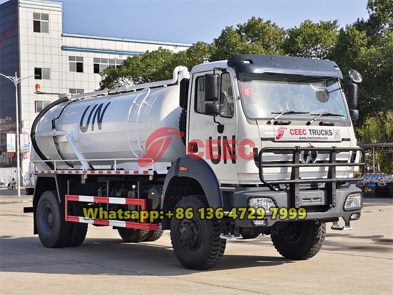 Beiben 4×4 septic tank pump truck
