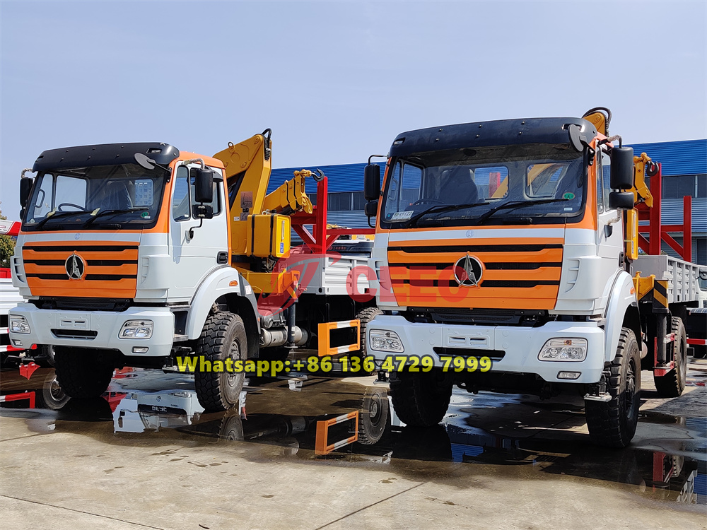 beiben 4x4 drive crane truck