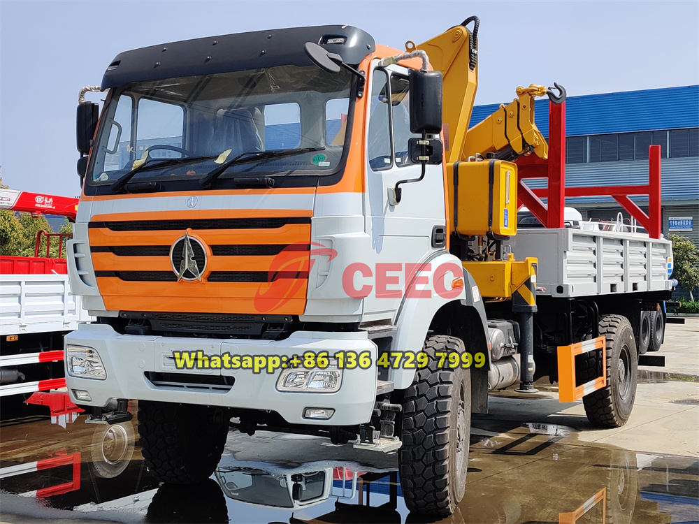 beiben 4x4 drive crane truck