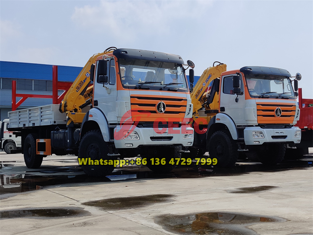 beiben 4x4 drive crane truck