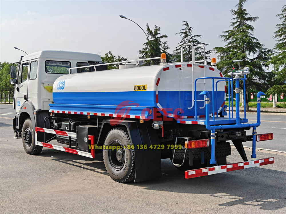 Beiben flatbed water truck for sale