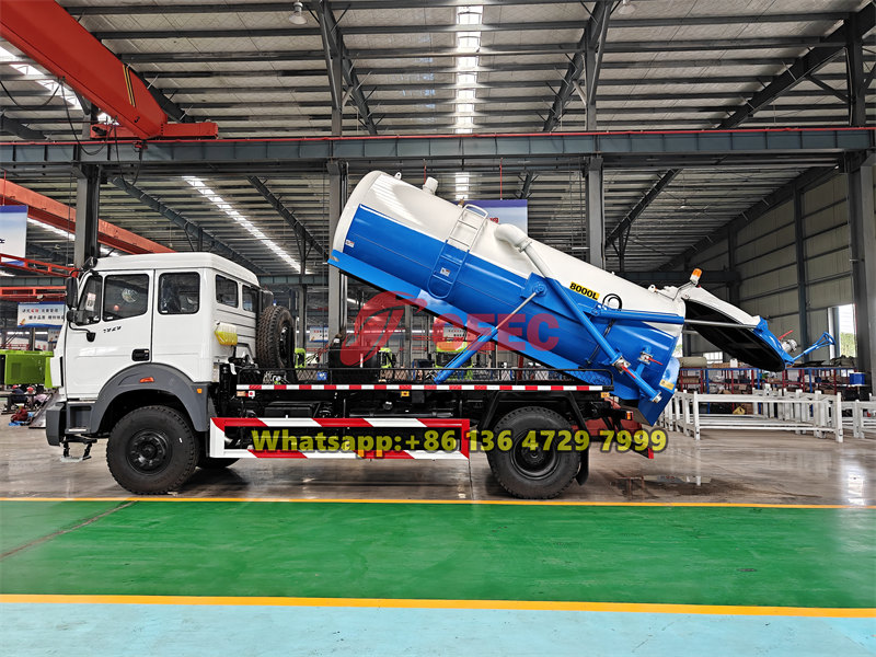 Beiben 6 wheeler sewer vacuum truck Beiben 6 wheeler sewer vacuum truck