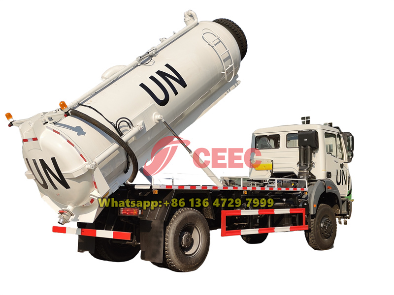 Beiben 4x4 drive vacuum suction truck