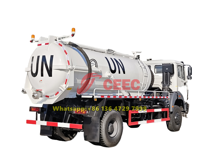 Beiben 4x4 drive vacuum suction truck
