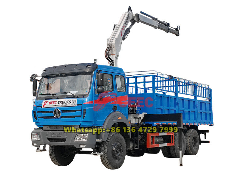 Beiben 6×4 knuckle boom crane truck
