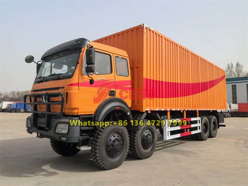 Beiben 8×8 enclosed box truck
