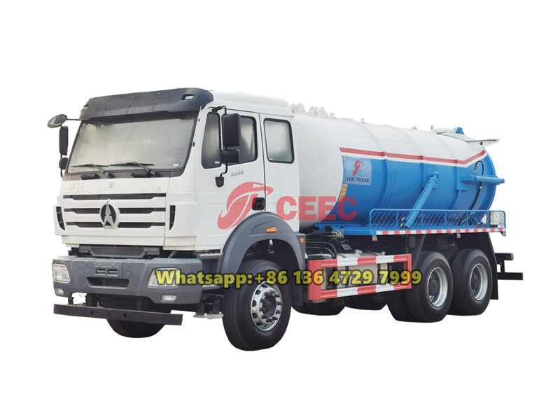 Beiben 6×4 vacuum suction truck