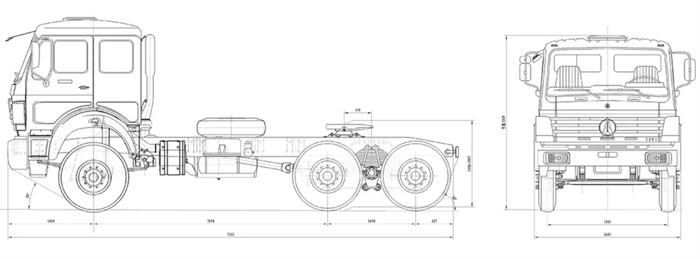 beiben 6x6 drive tractor truck