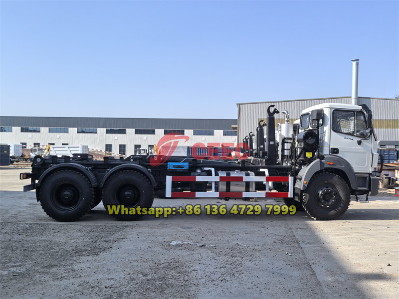 Beiben 6×6 hooklift garbage truck