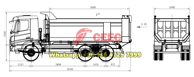 Beiben NG80 6×6 dump truck drawing
