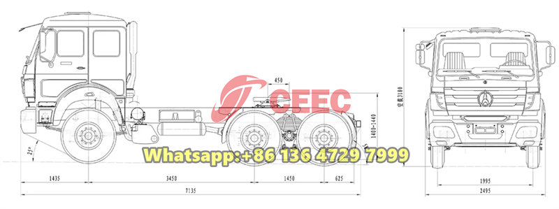 Beiben NG80 tractor truck drawing