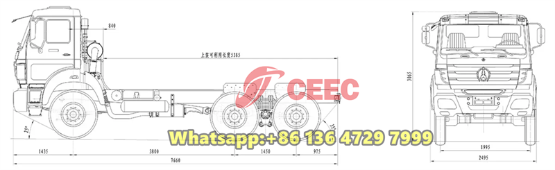 Beiben dump truck chassis drawing