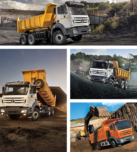 Beiben heavy duty dump trucks