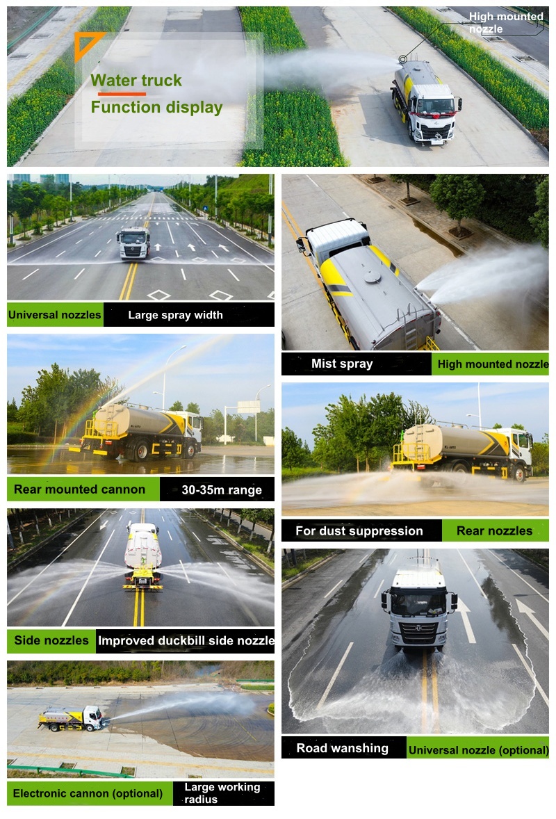 Beiben water tank truck function