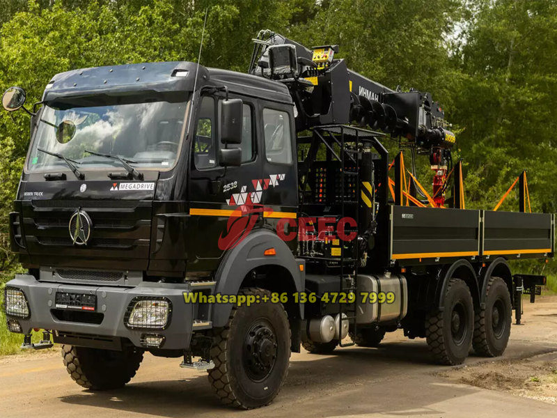 Beiben 6×6 truck mounted crane