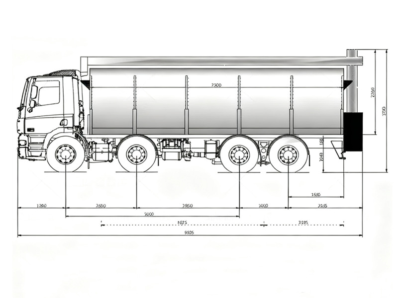 Beiben 8x4 oil tank truck drawing Beiben 8x4 oil tank truck drawing