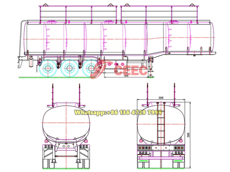 45000-liter oil tanker trailer drawing 45000-liter oil tanker trailer drawing