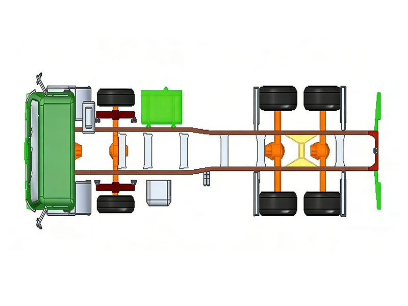 Beiben 8x8 cargo chassis drawing