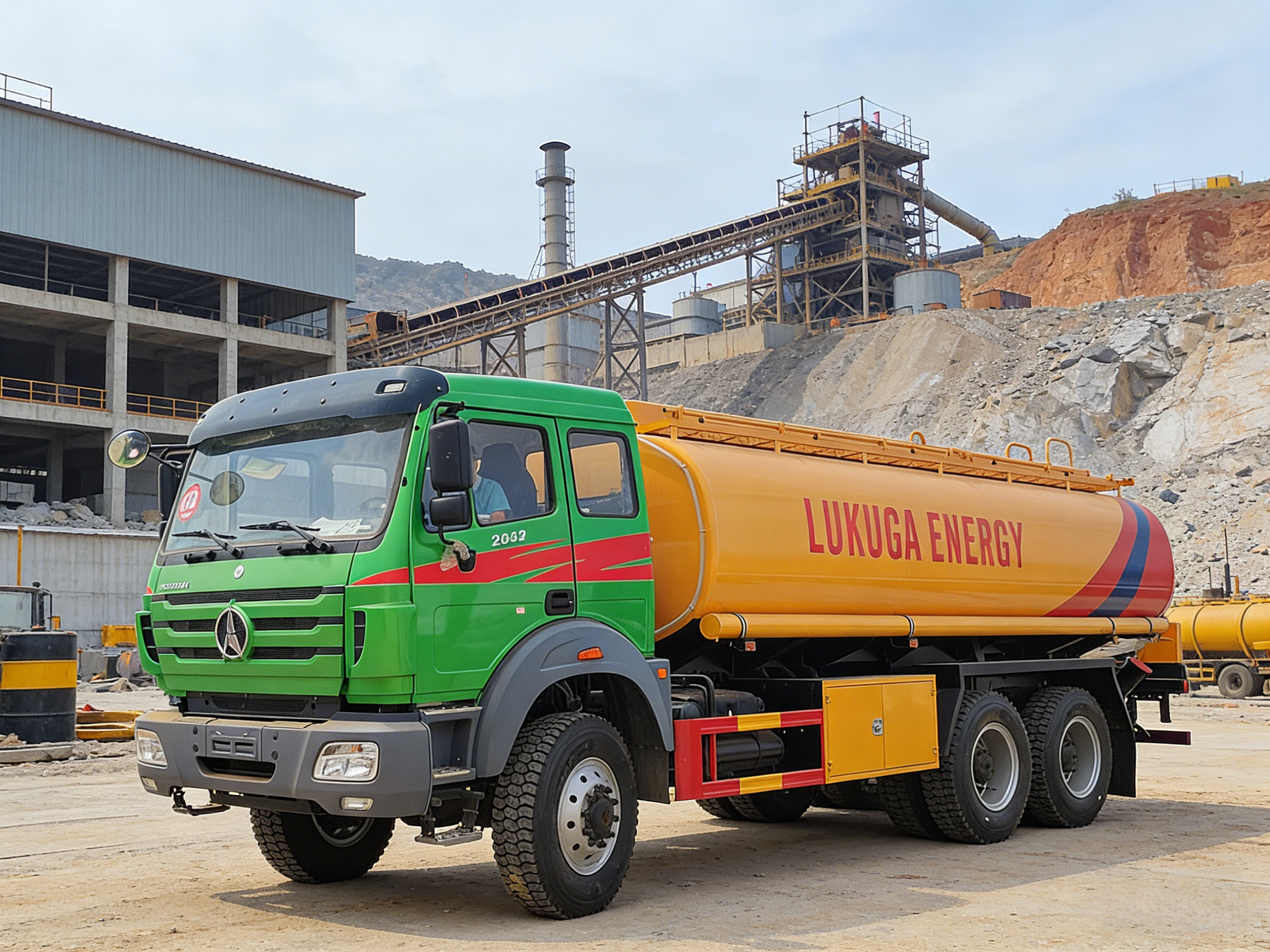 beiben fuel oil tanker trucks working pictures