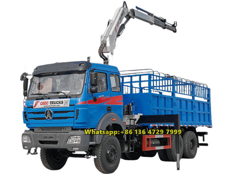 Beiben 6x6 drive crane truck