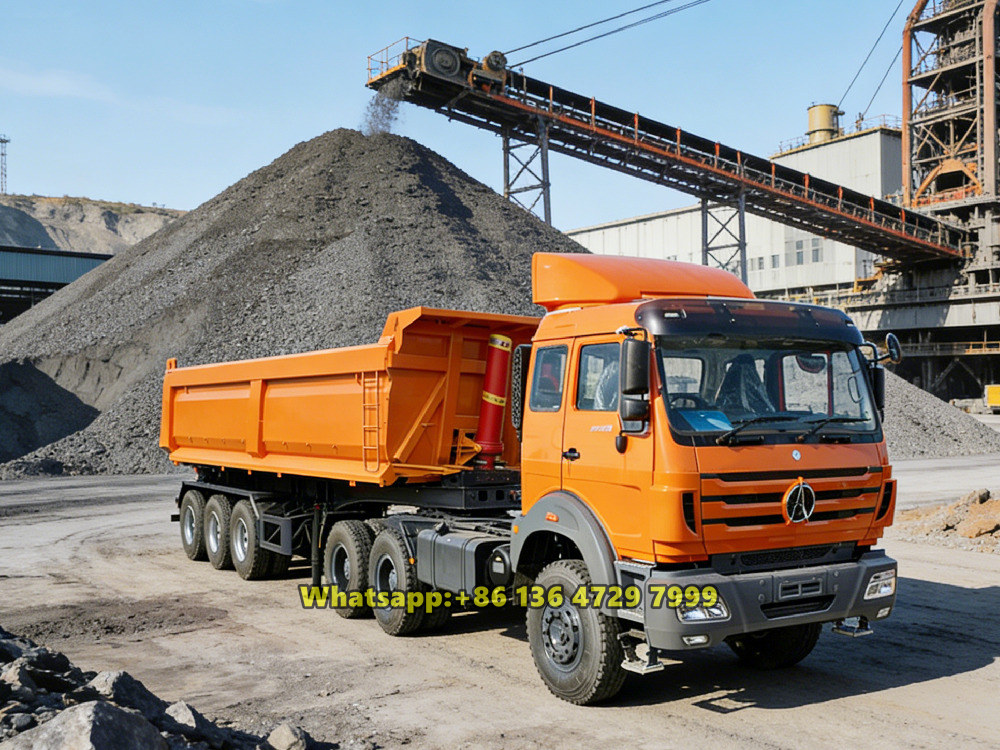 Beiben 2638 tractor head with tipper trailer