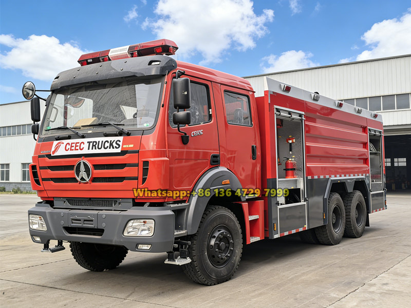 Beiben 2638 water foam fire rescue vehicle