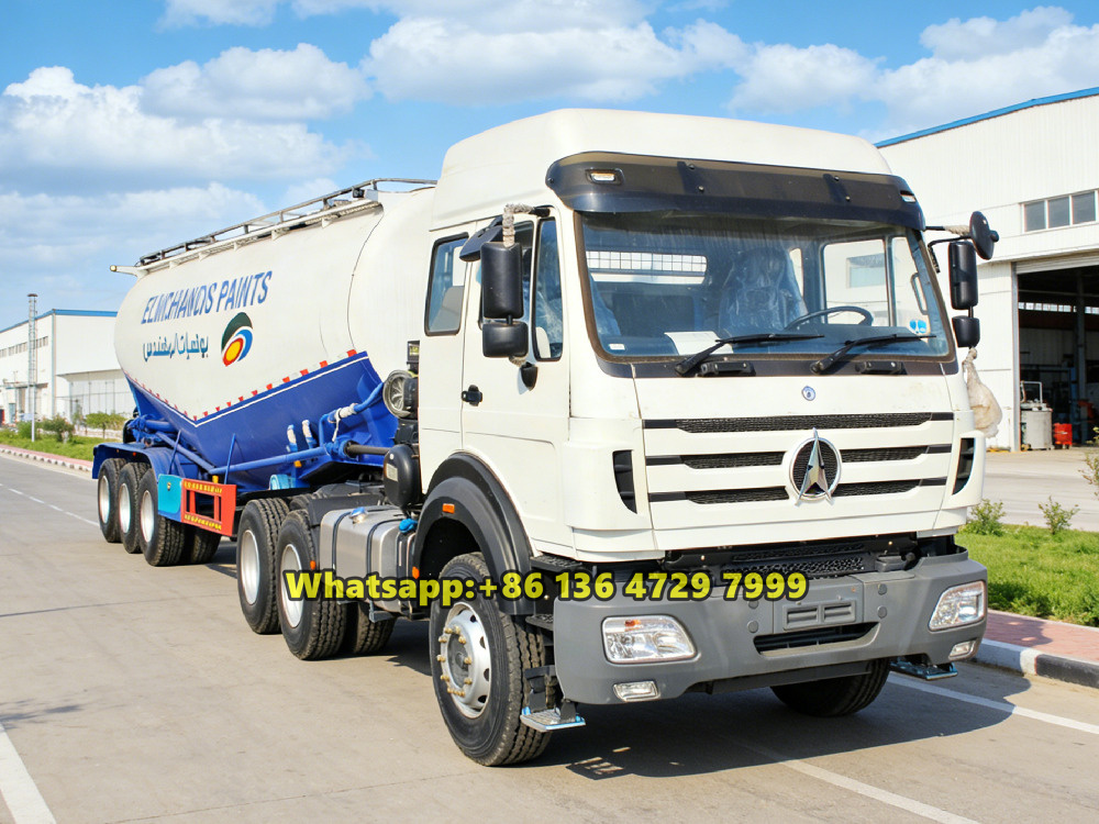 Beiben 2638 tractor unit with cement trailer