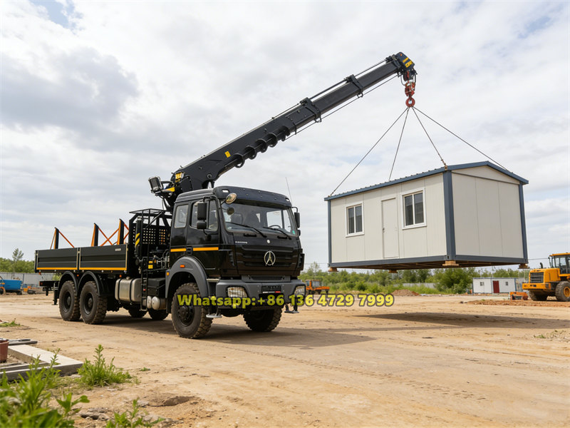 Beiben 6&times;6 stiff boom crane truck