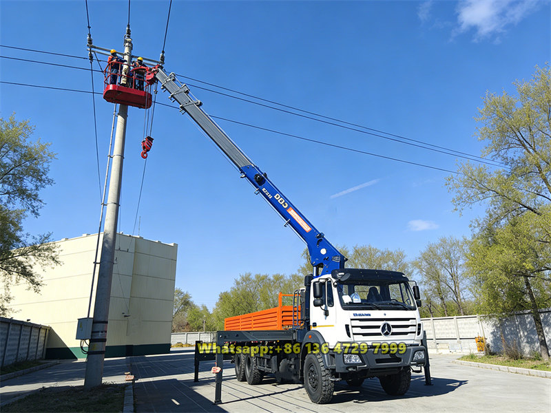 Beiben 6&times;6 hydraulic boom crane truck