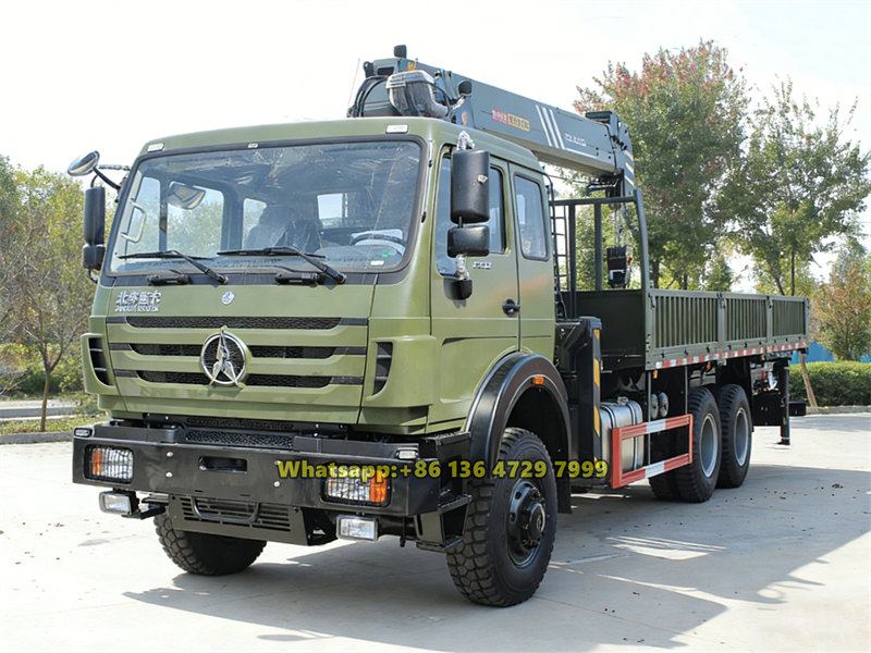 Beiben 6&times;4 heavy duty boom crane truck