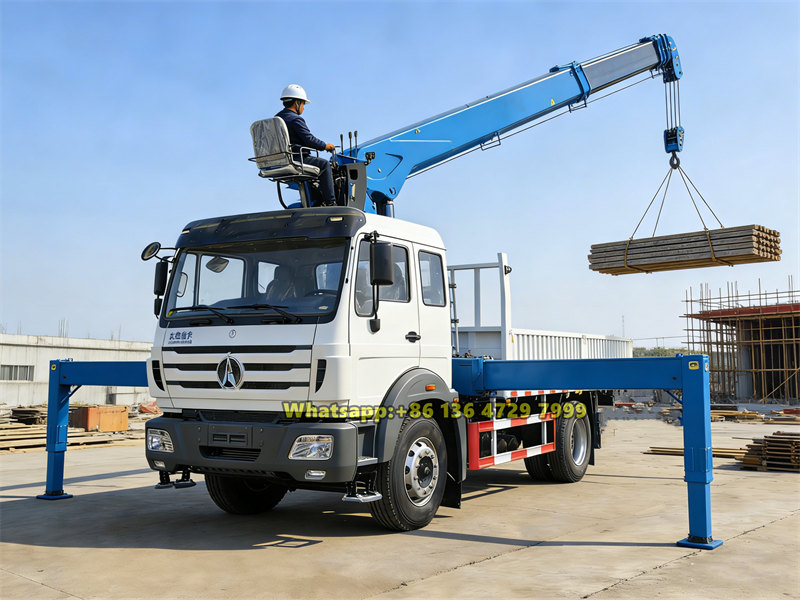 Beiben truck mounted hydrulic crane applications