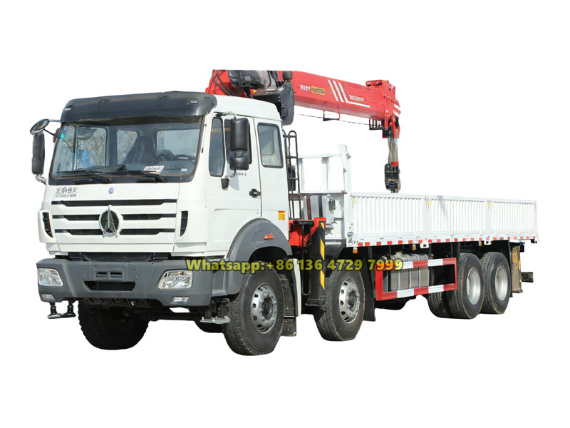 beiben 8&times;4 crane loader truck