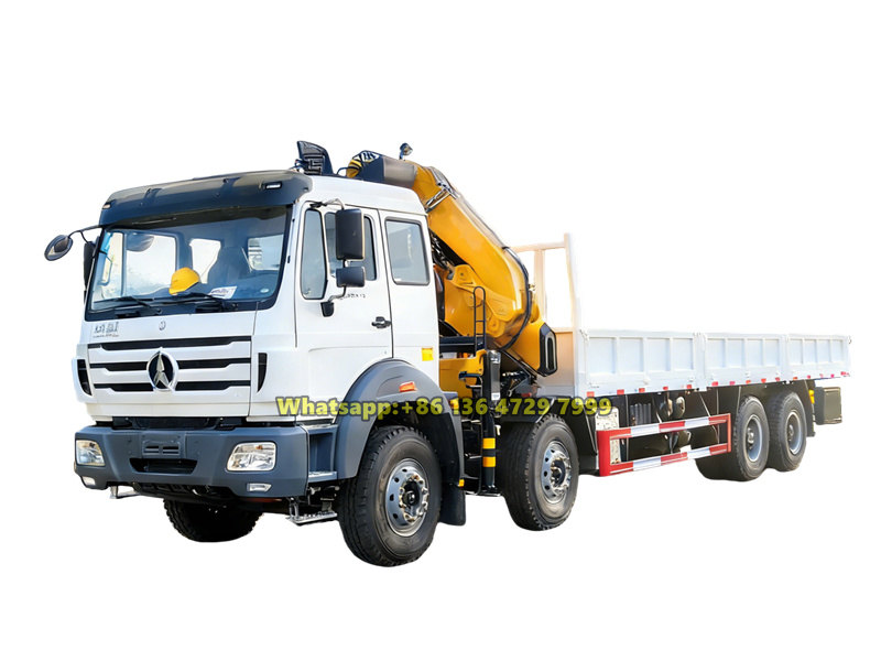 beiben 12-wheeler knuckle crane truck