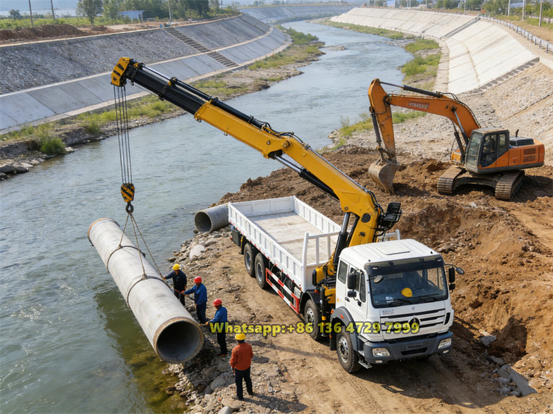 Beiben knuckle boom crane truck applications