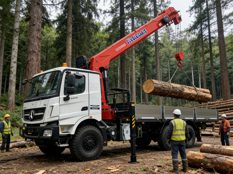 Beiben 6&times;6 hydraulic crane truck application