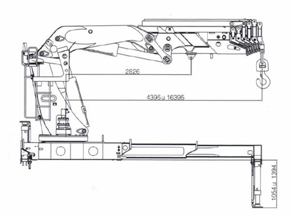 16 ton knuckle crane drawing