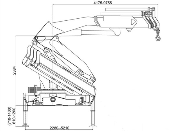 8 ton knuckle crane drawing