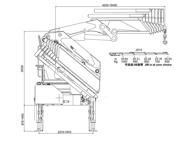 25 ton knuckle crane drawing