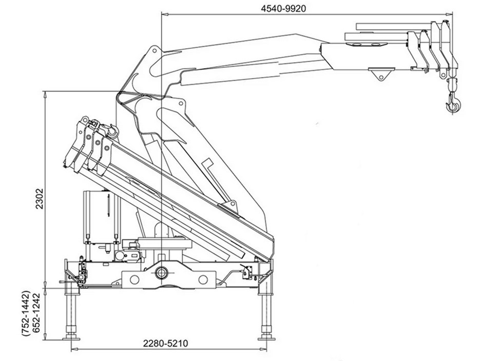 6.3 ton knuckle crane drawing