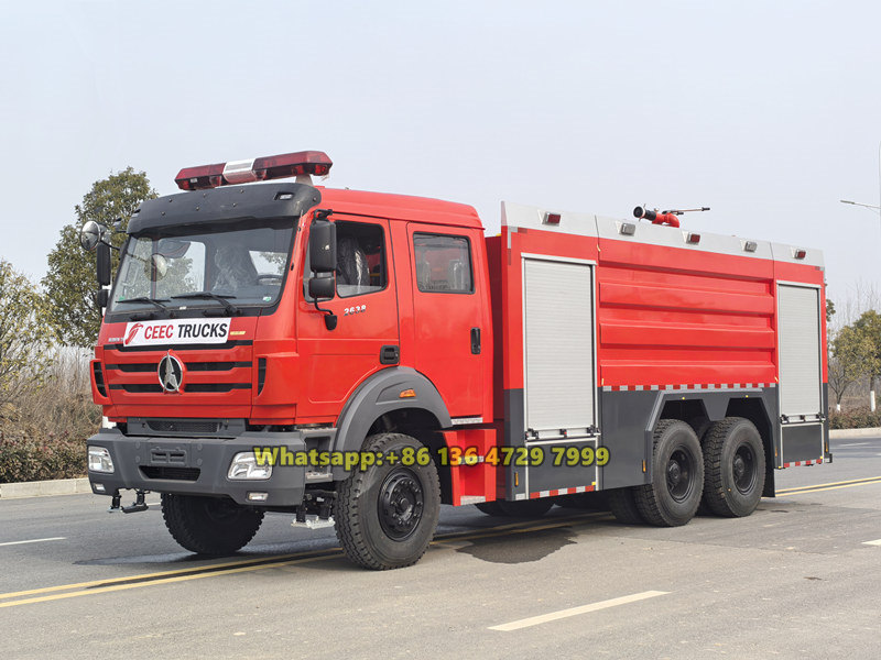 Beiben 6&times;4 water foam fire truck