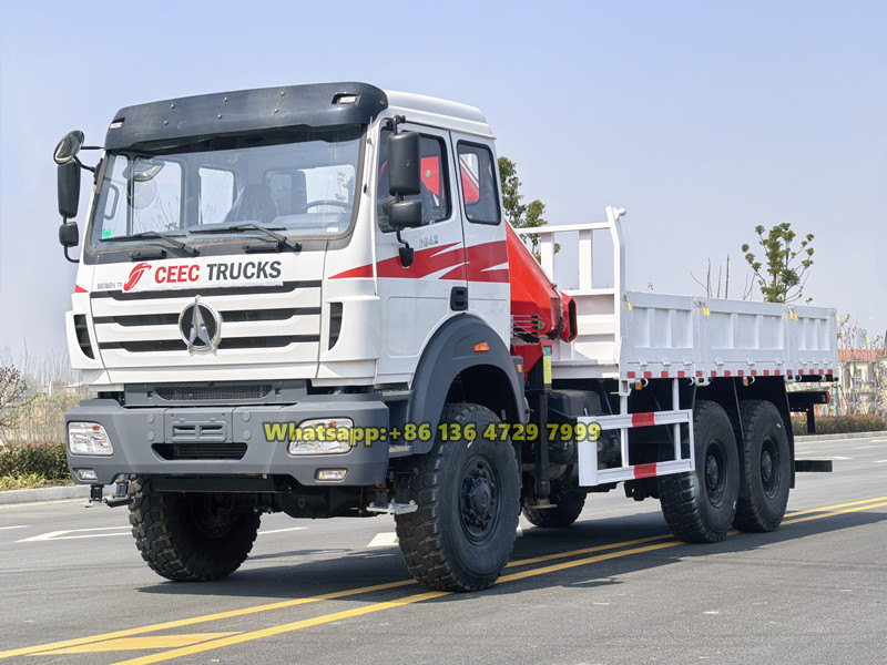 Beiben 6&times;6 truck mounted crane