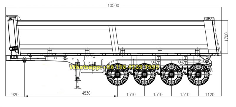 4-axle dumper semi-trailer drawing 4-axle dumper semi-trailer drawing